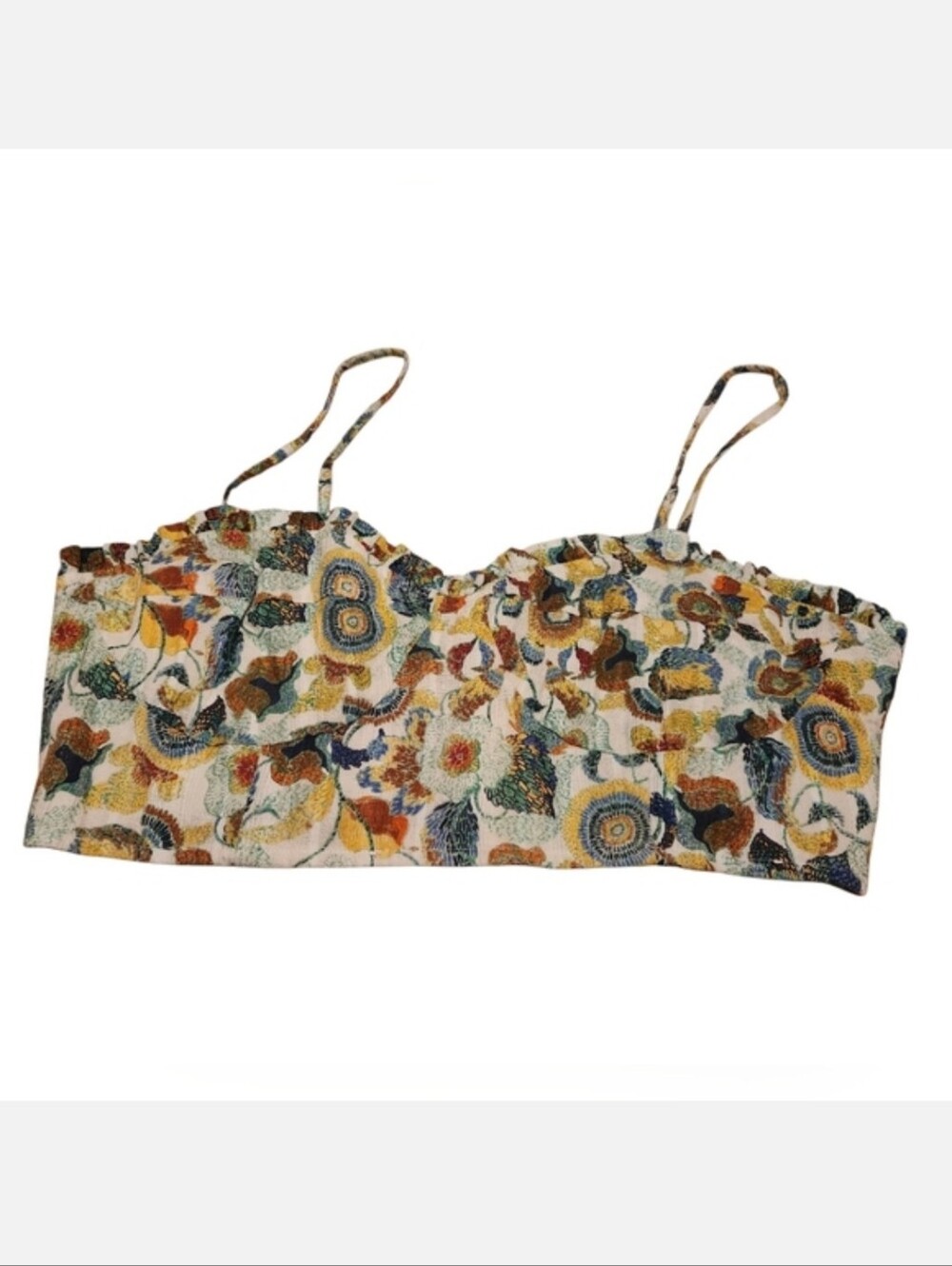 Women’s By Anthropologie Twist Crop Floral Print Top